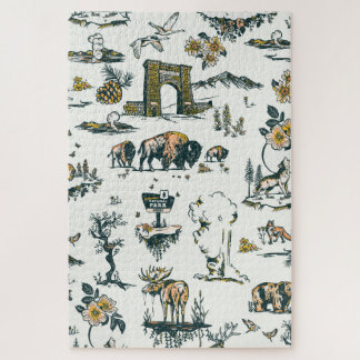 Yellowstone Nationalpark Wildlife Patches Puzzle