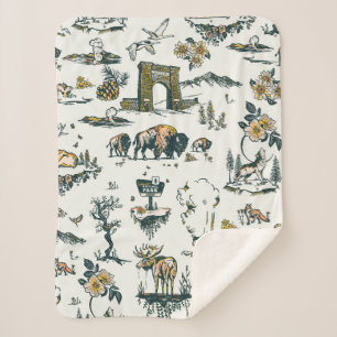 Yellowstone Nationalpark Wildlife Patches Sherpadecke