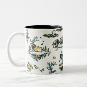 Yellowstone Nationalpark Wildlife Patches Zweifarbige Tasse