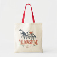 Yellowstone Nationalpark Wolf Berge Vintag