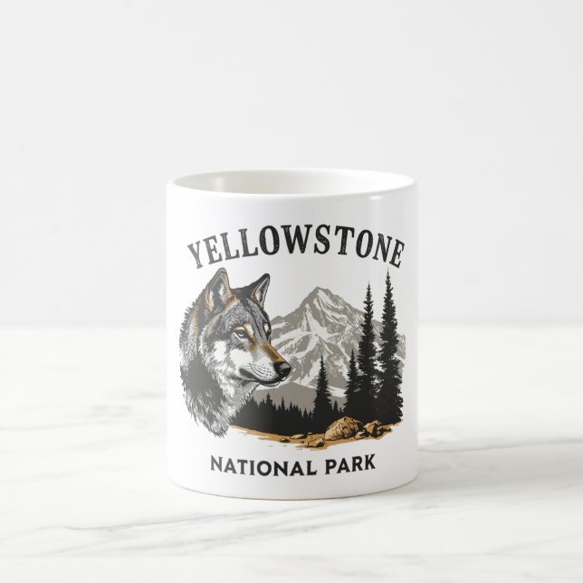 Yellowstone Nationalpark Wolf Tasse (Mittel)