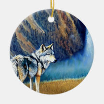 Yellowstone-Nationalpark-Wolfmalerei