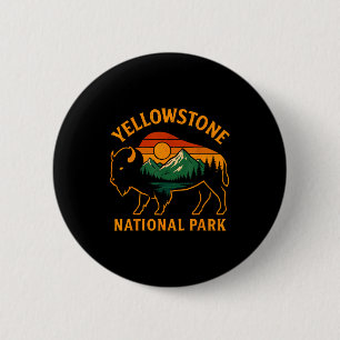 Yellowstone-Nationalpark Wyoming Büffel Bison St Button