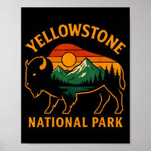 Yellowstone-Nationalpark Wyoming Büffel Bison St Poster