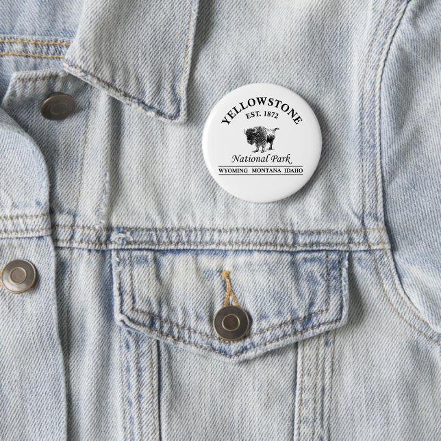 Yellowstone Nationalpark Wyoming Button (Beispiel)