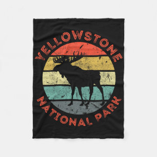 Yellowstone Nationalpark Wyoming Elch Wandern Vin Fleecedecke