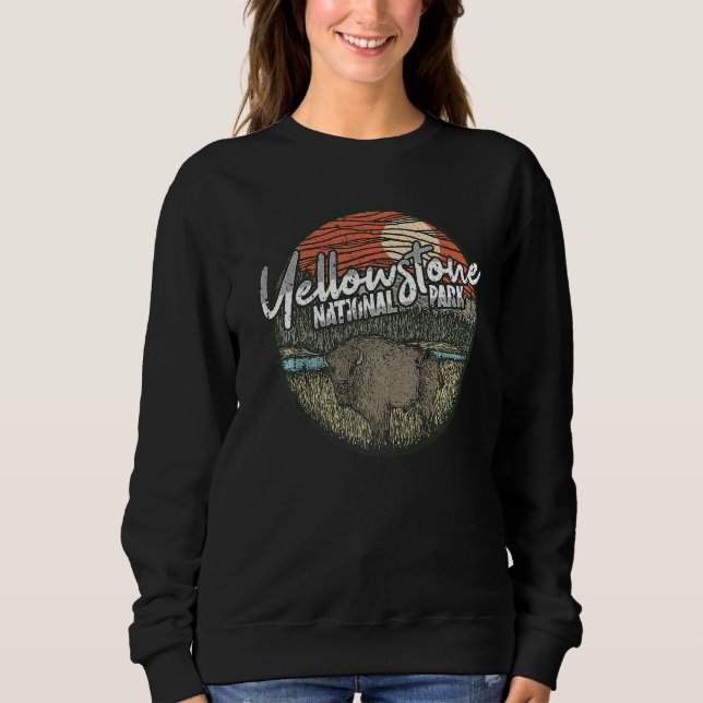 Yellowstone Nationalpark Wyoming Montana Idaho Sweatshirt (Vorderseite)