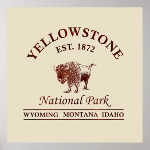 Yellowstone Nationalpark Wyoming Poster