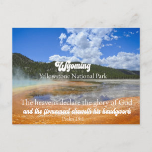 Yellowstone-Nationalpark Wyoming Psalm 19:1 Feiertagspostkarte