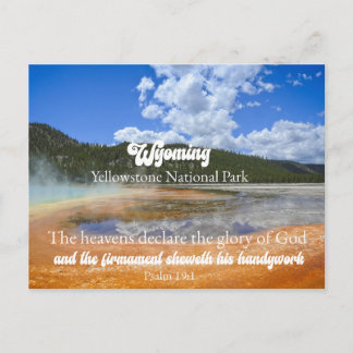 Yellowstone-Nationalpark Wyoming Psalm 19:1 Feiertagspostkarte