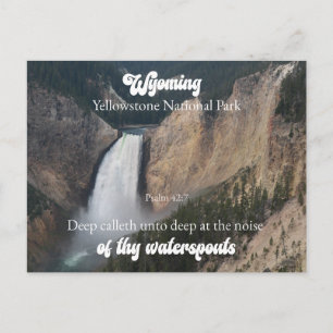 Yellowstone-Nationalpark Wyoming Psalm 42:7 Feiertagspostkarte