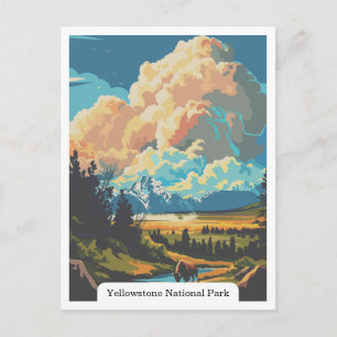 Yellowstone-Nationalpark, Wyoming USA Postkarte