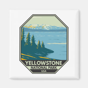 Yellowstone Nationalpark Yellowstone Lake Vintage Magnet