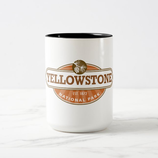 Yellowstone-Nationalpark Zweifarbige Tasse (Mittel)