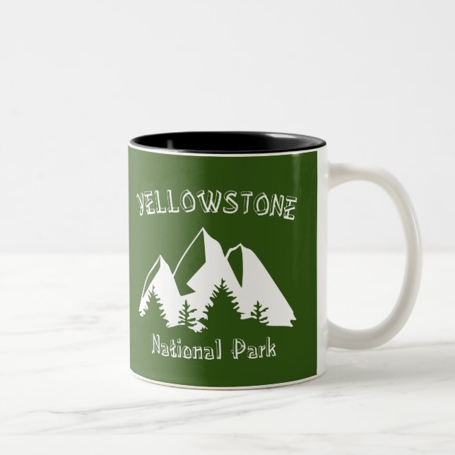 Yellowstone-Nationalpark Zweifarbige Tasse (Rechts)
