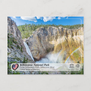 Yellowstone NP - Fälle von Untergelbstein Postkarte