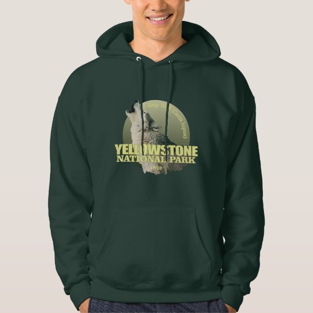 Yellowstone NP (Grauer Wolf) WT Hoodie (Vorderseite)