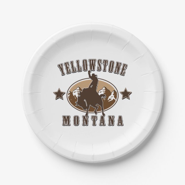 Yellowstone Pappteller (Vorderseite)