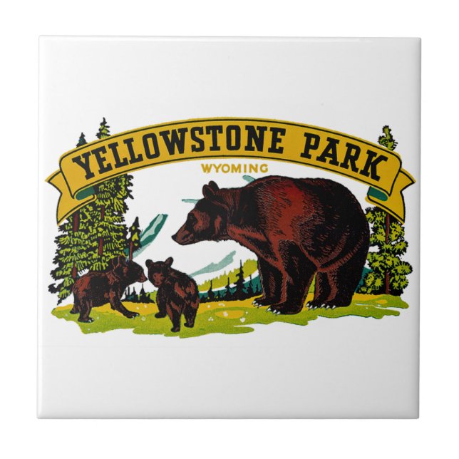 Yellowstone Park Fliese (Vorderseite)