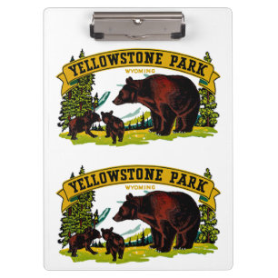 Yellowstone Park Klemmbrett