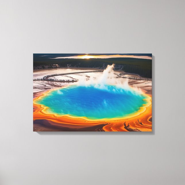 Yellowstone Prismatisch Thermal Hot Pot Leinwand A (Vorderseite)