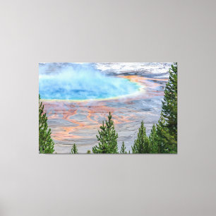 Yellowstone Prismatischer Hot Spring Leinwand Kuns