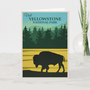 Yellowstone-Reiseposter Karte