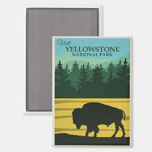 Yellowstone-Reiseposter Magnet