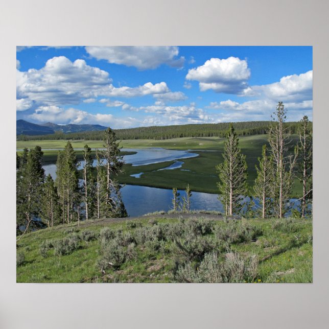 Yellowstone River Landschaftlich View Poster (Vorne)