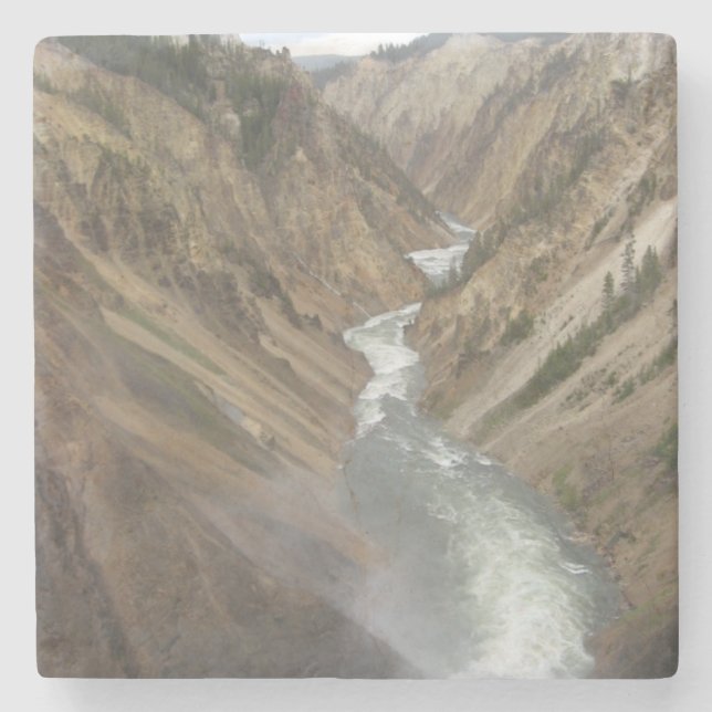 Yellowstone River Steinuntersetzer (Vorderseite)