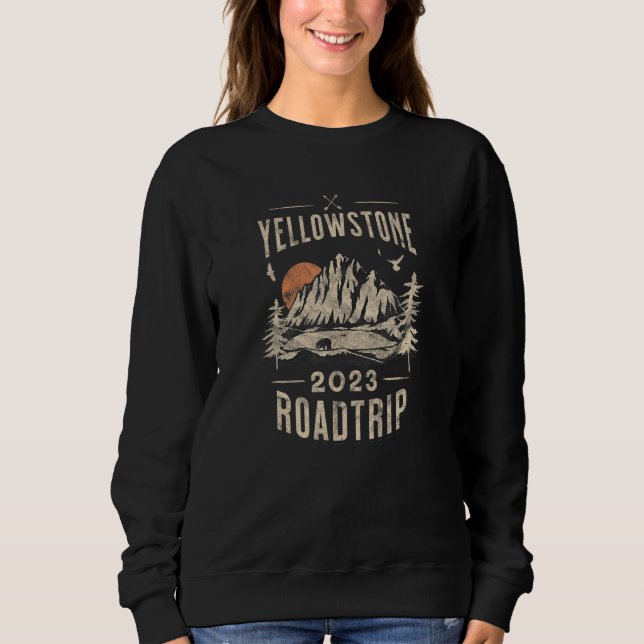YELLOWSTONE Road Trip 2023 Sweatshirt (Vorderseite)
