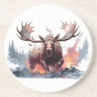 Yellowstone Sandstone Untersetzer Moose