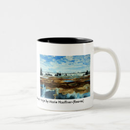 Yellowstone See in der Winter-Tasse Zweifarbige Tasse