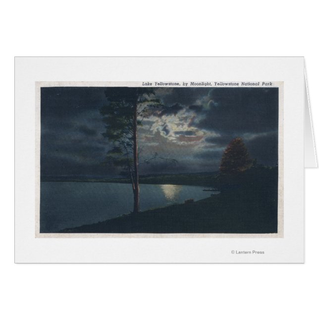Yellowstone-See, WYView Lake by Moonlight (Vorderseite (Horizontal))