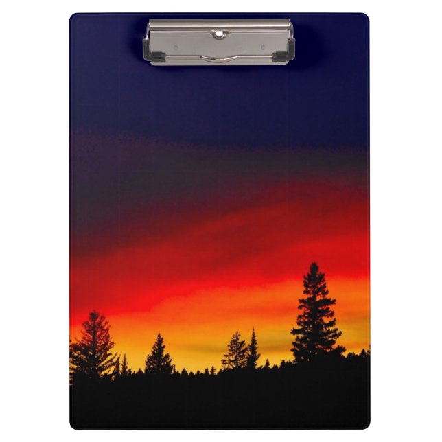 Yellowstone-Sonnenuntergang Klemmbrett (Vorderseite)