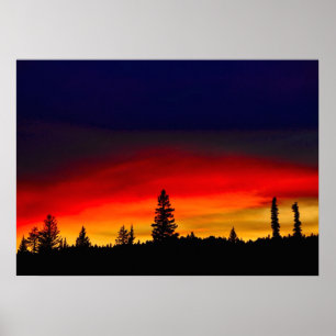 Yellowstone-Sonnenuntergang Poster
