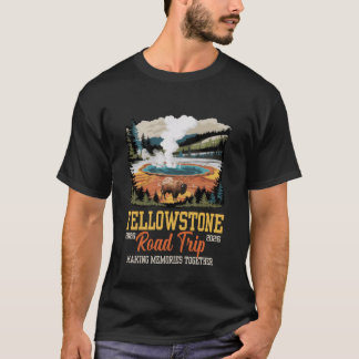 Yellowstone-Straßenreise 2026 Familie macht Erinne T-Shirt