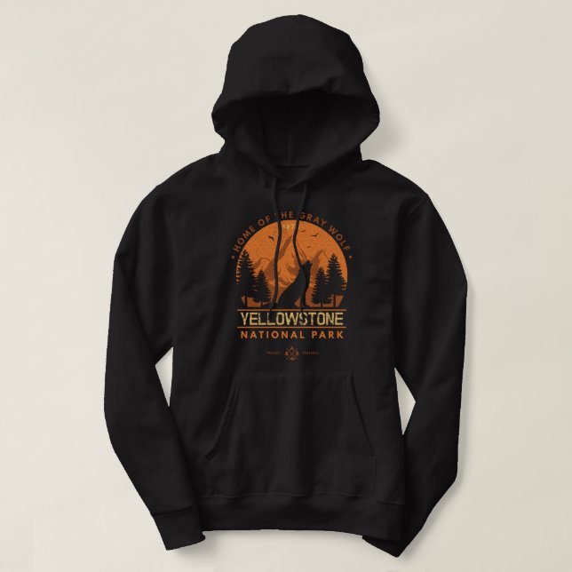 Yellowstone T - Shirt Langschläfer Wild Howling Gr (Design vorne)