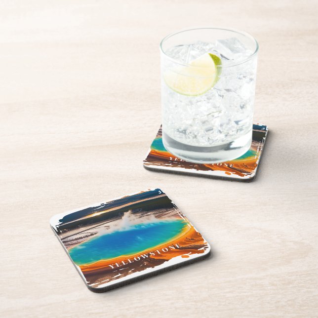 Yellowstone Thermal Hot Spring Beverage Coaster Getränkeuntersetzer (Rechte Seite)