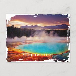 Yellowstone Thermal Hot Spring Postkarte