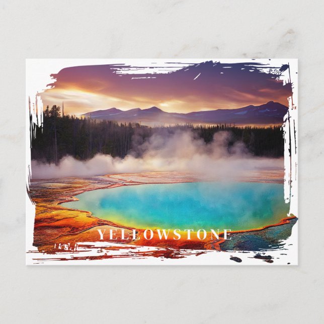 Yellowstone Thermal Hot Spring Postkarte (Vorderseite)