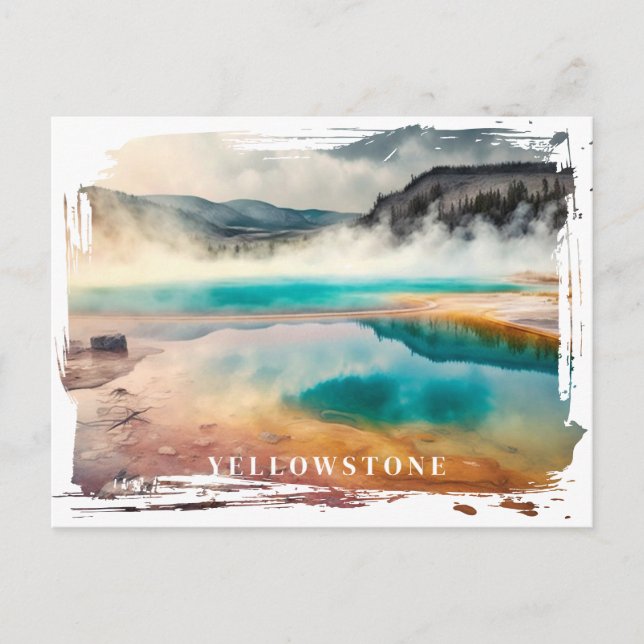 Yellowstone Thermal Hot Spring Postkarte (Vorderseite)