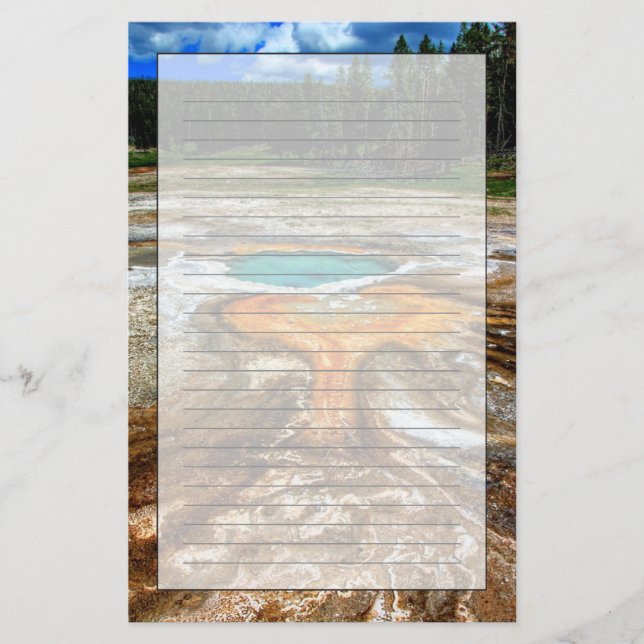 Yellowstone-Thermalpool Briefpapier (Vorderseite)