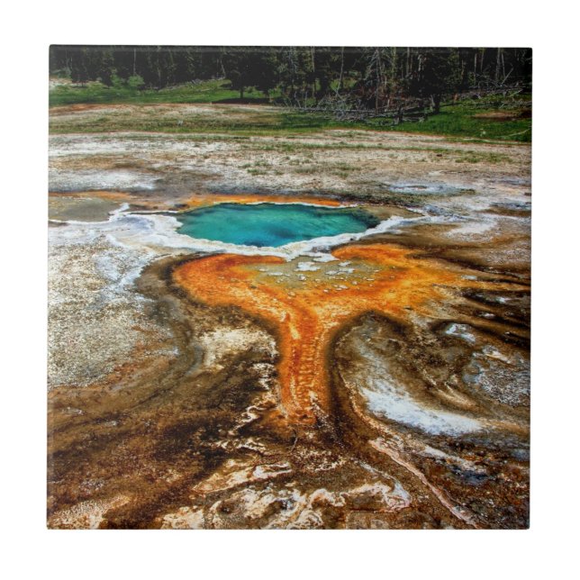 Yellowstone-Thermalpool Fliese (Vorderseite)