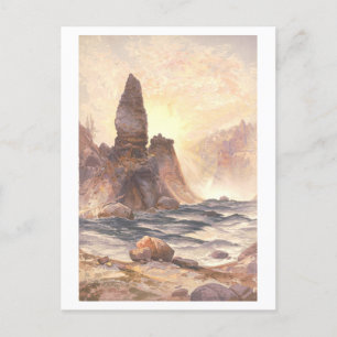 Yellowstone Tower Falls Vintag Prang Lithograph Postkarte