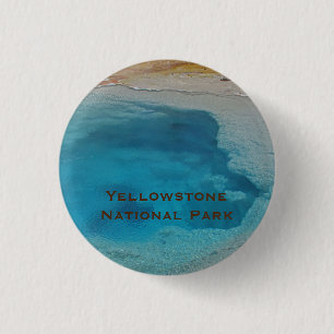 Yellowstone Unique Blue Pool Foto Nationalpark Button