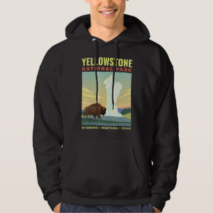 Yellowstone US-Nationalpark Bison Vintag Hoodie