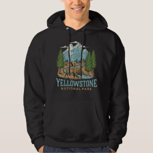 Yellowstone US-Nationalpark Wolf Bison Bear Vinta Hoodie