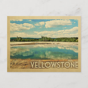 Yellowstone Vintage Travel Postkarte