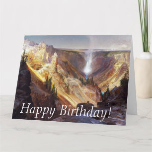 Yellowstone Wasserfall Canyon Big Birthday Card Karte